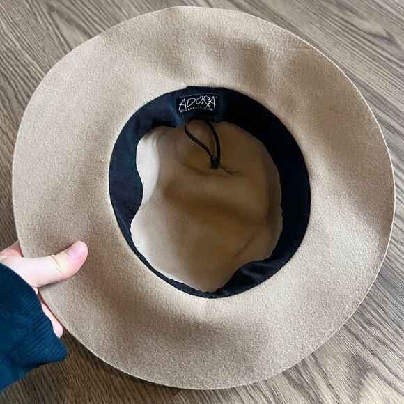 Adora Tan Brown Boho Wool Hat - Picture 4 of 4